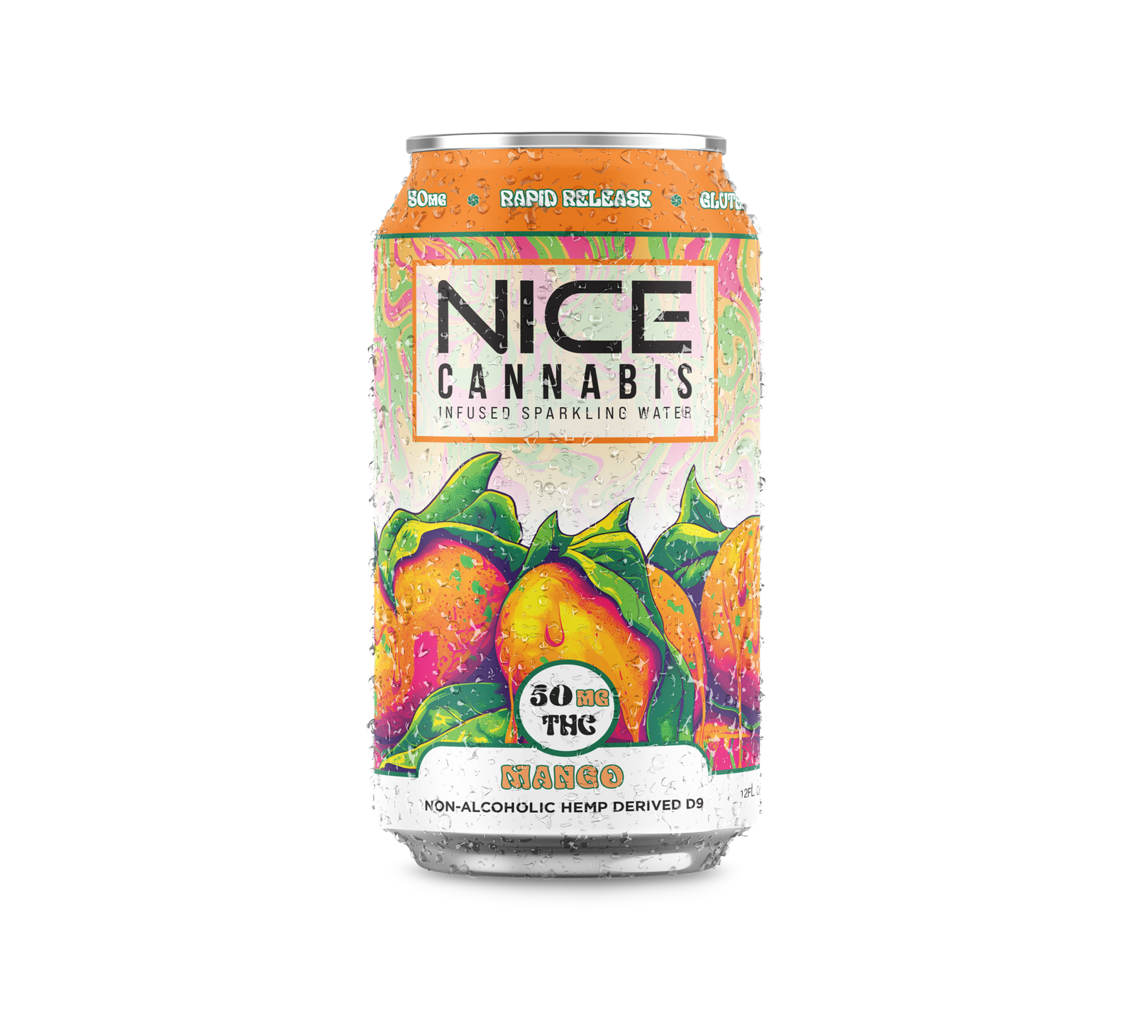 Nice Cannabis D9 Seltzer Mango